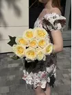 Букет из 9 пионовидных роз Candlelight 70 см заказать с доставкой в Томске