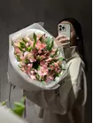Купить Монобукет из нежно-розовых альстромерий  в Томске