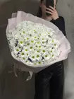Купить Монобукет из 17 кустовых хризантем в розовом оформлении в Томске