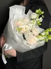 Купить Сборный букет с ранункулюсами "Цветочная арфа" с доставкой по городу