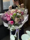 Купить Сборный букет с вывернутыми розами и сиренью "Изящный этюд" с доставкой в Томске