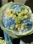 Сборный букет с гортензиями "Летний бриз" заказать с доставкой по Томску