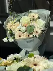 Сборный букет с мини герберой "Апрельское утро" заказать в Томске с бесплатной доставкой