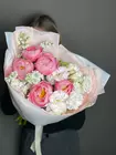 Букет из пионов и сирени в Томске с бесплатной доставкой