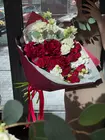Сборный букет с пионами "Преданность" заказать в Томске