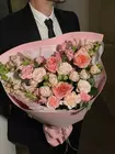 Купить Сборный букет в розовой гамме "Безумная любовь" с доставкой по городу Томск