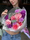 Купить Сборный букет с пионами "Сиреневая жемчужина" в Томске