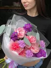 Заказать Сборный букет с пионами "Сиреневая жемчужина" с доставкой по городу