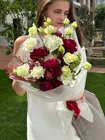 Заказать Сборный букет с пионами и эустомой в Томске с доставкой