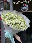 Купить Монобукет из 65 белых эустом в матовом оформлении в Томске