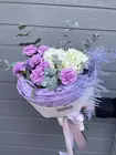 Купить Дуобукет из гортензии и гвоздик в оформлении