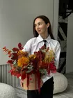 Доставка Композиция в шляпной коробке "Осеннее волшебство" в Томске