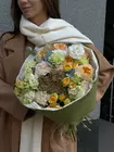 Заказать Сборный букет с пионовидными розами "Осенний романс" с бесплатной доставкой по городу Томск