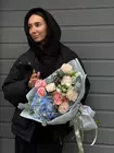 Доставка Сборный букет с гортензией "Северное сияние" в Томске