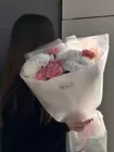 Купить Дуобукет из одиночных хризантем и розовых гвоздик в Томске