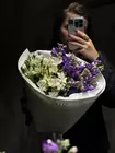 Доставка Дуобукет из маттиолы и альстромерии на дом