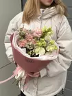 Купить Дуобукет из карамельных гвоздик и эустомы в Томске