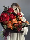 Купить Сборный букет "Карминовая фантазия" с доставкой на дом в Томске