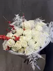 Купить Букет из пионовидных роз "Снежный узор" в Томске с доставкой