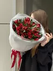 Монобукет из 9 красных альстромерий купить в Томске
