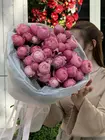 Доставка Букет из 11 кустовых роз Silva Pink в оформлении по городу Томск