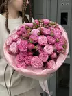 Доставка Букет из 9 кустовых роз Lady Bombastic в оформлении по городу Томск