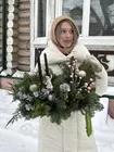 Купить новогоднюю композицию "Пудровый сочельник" с доставкой в Томске