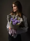 Букет из 7 синих гиацинтов с эвкалиптом купить в Томске