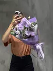Букет из 5 сиреневых эустом с эвкалиптом доставка в Томске