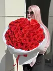 Букет из 51 розы Nina в оформлении купить с доставкой в Томске