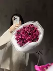 Купить Монобукет из малиновых альстромерий  в Томске