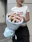 Букет из 9 нежно-розовых кустовых роз купить в Томске