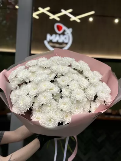 Купить большой букет из хризантем Томск