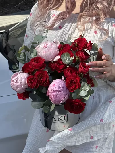 Купить композицию "Пылающее сердце" с доставкой в Томске