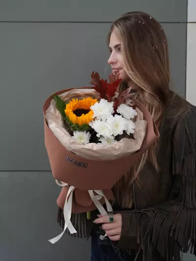 Сборный букет "Осенний свет" купить в Томске