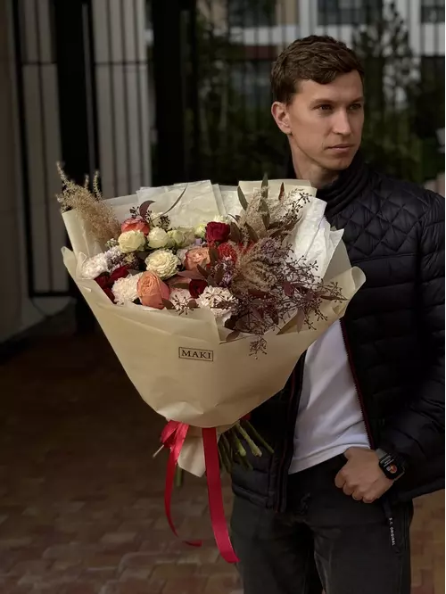 Оформить заказ на Сборный букет "Дыхание осени" с доставкой по городу