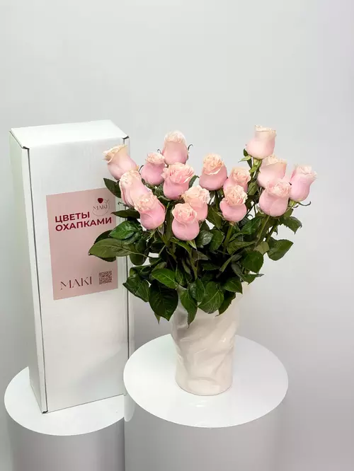 Охапка роз Pink Mondial светло-розовых — заказать с доставкой в Томске, МАКИ